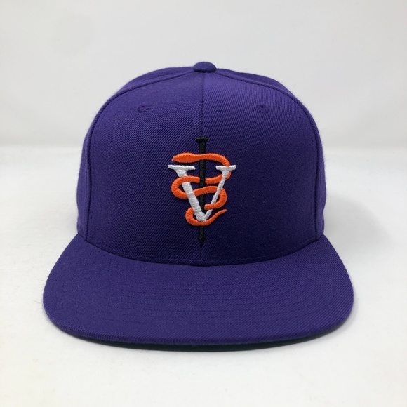 Black Scale Mens The Vs Snake Snapback Hat Cap - Picture 1 of 6